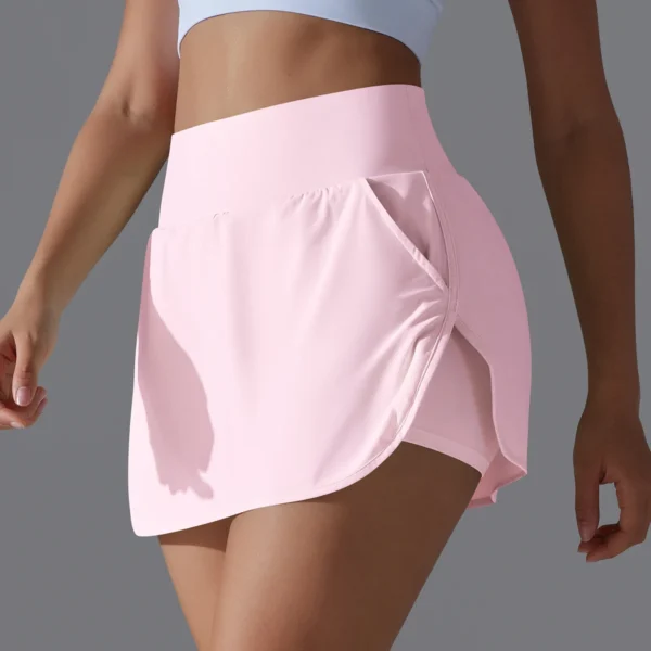 Women Gym Running Shorts Double Deck Quick Dry Gym Sport Shorts Fitness Jogging Workout Shorts With Pocket Sports Tight Short - Image 5