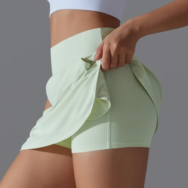 Women Gym Running Shorts Double Deck Quick Dry Gym Sport Shorts Fitness Jogging Workout Shorts With Pocket Sports Tight Short - Image 3