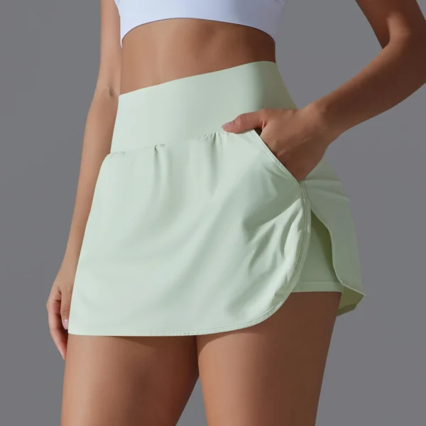 Women Gym Running Shorts Double Deck Quick Dry Gym Sport Shorts Fitness Jogging Workout Shorts With Pocket Sports Tight Short - Image 4