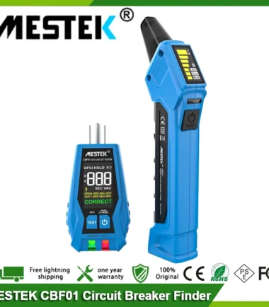MESTEK CBF01 Circuit Breaker Finder Electric Tester AC 120V Detect Common Wire Faults US Plug GFCI Outlet Meter Lock Indicator